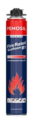 Огнестойкая противопожарная монтажная пена PENOSIL Fire Rated B1 под пистолет, 750мл