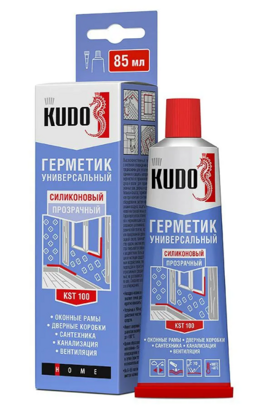 Герметик силиконовый Kudo прозрачный 85 мл
